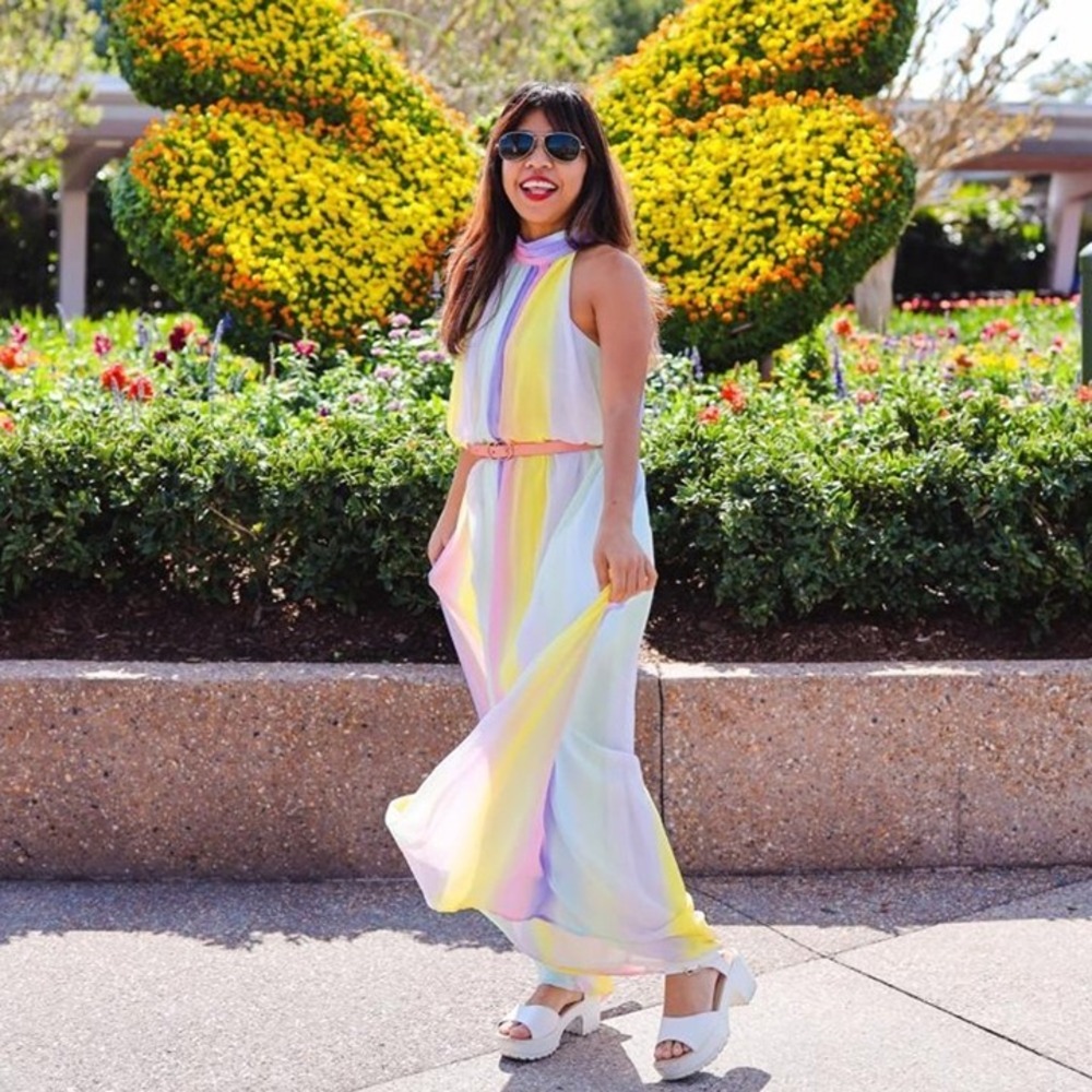 RAINBOW GARDEN FAIRY JUMPER -‎ M - Picture 7 of 8